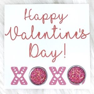 Pink Druzy Earrings on Valentine’s Day Gift Card